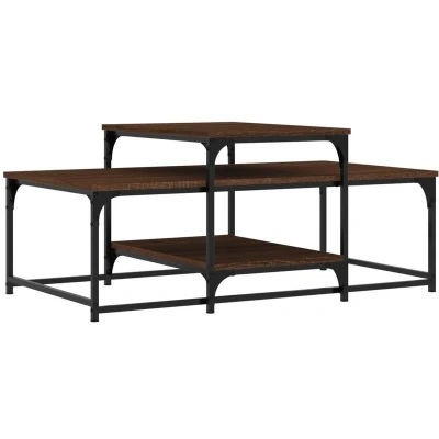Image of vidaXL Coffee Table Brown Oak 102x60x45 cm Engineered Wood
