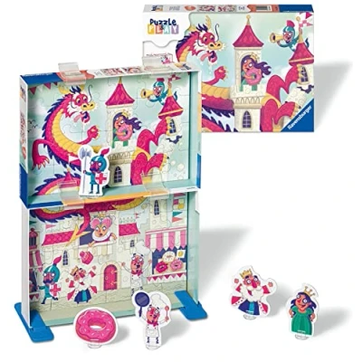 Image of Ravensburger Donut Dragon Puzzle &amp; Play Childrens Toys And Games For Kids Ages 4 Years Up 2X 24 Piece Jigsaws