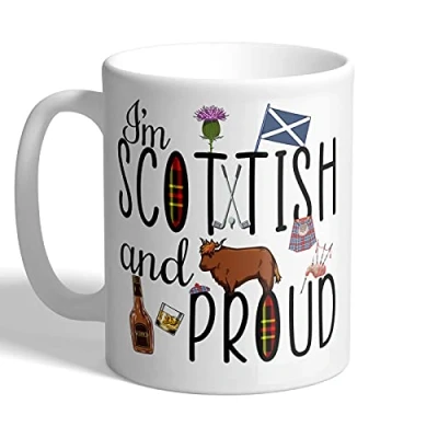 Image of I Love Mugs I&#039;m Scottish and Proud Scotland Mug, Ceramic, 11fl.oz.