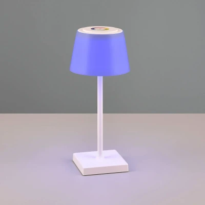 Image of Reality Leuchten Sanchez LED table lamp, RGBW and dimmer, white