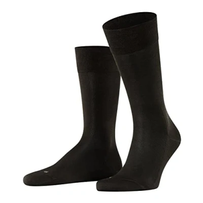 Image of FALKE Men&#039;s Sensitive Malaga M SO Cotton With Soft Tops 1 Pair Socks, Brown (Brown 5930) new eco friendly, 5.5 8