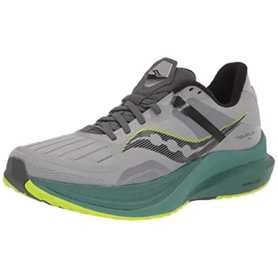 Image of Saucony Mens Tempus Running Shoe, Fossil/Moss, 12