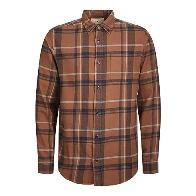 Image of JACK &amp; JONES Men&#039;s Jprblubrook Check Twill Shirt L/S Casual, Cambridge Brown, S