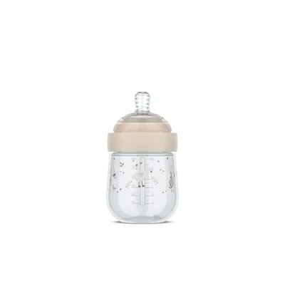 Image of Mepal Baby Bottle Mio Little Dutch, Transparent Cap for Storage, Anti Colic Bottles, Spiral Design Prevents Blocked Teat, Medical Grade Silicone, 165 ml, Goose