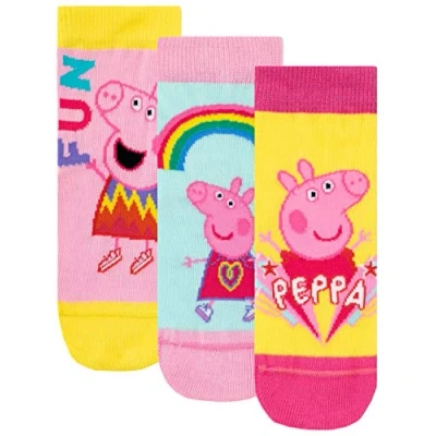 Image of Peppa Pig Girls Socks Pack of 3 Multicoloured 13