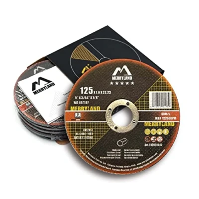 Image of Merryland Cutting Disc 125 Metal for Angle Grinder, X 1.0 22.23 mm Wheel 25 Pieces, INOX Stainless Steel Iron 5 inch Type 41, Expert Line E12081042