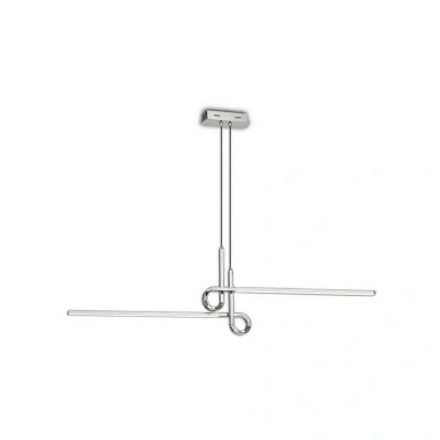 Image of Cinto Semi Flush Ceiling Light Pendant 24W LED, 3000K, 1950lm, Polished Chrome