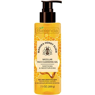 Image of Bielenda Manuka Honey Nutri Elixir Moisturizing Micellar Face Cleansing Gel 200g