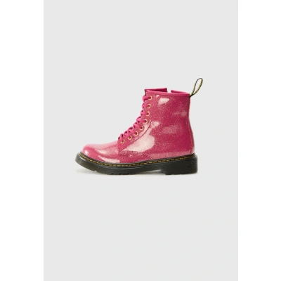 Image of Dr. Martens 1460 J Fuchsia Silver Nebula Glitter girls&#039;s Children&#039;s Mid Boots in Pink