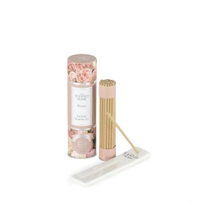 Image of Ashleigh &amp; Burwood Peony Mini incense Set 37 premium quality miniature sticks, one ceramic holder