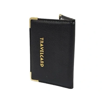 Image of AlezyB 1x Bus Pass Holder Black Travel Card, Credit Card and ID for Men Women Soft Leather, Cases &amp; Money Organisers