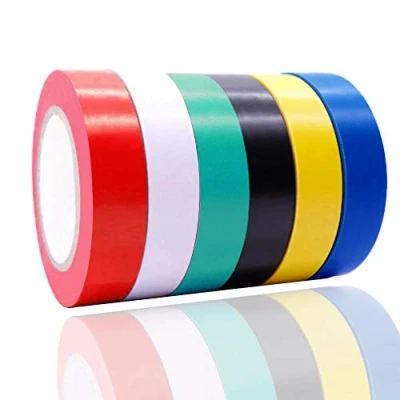 Image of ALBOYI Insulation Tape 6 Pack Mixed Colour 17mm x 9m Electrical PVC Adhesive Gaffer