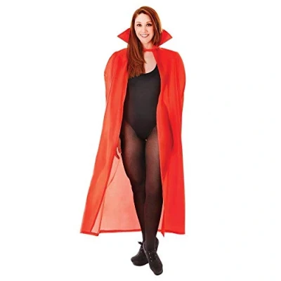 Image of Bristol Novelty AC102 Polyester Dracula Cape, Red, 56 Inch/One Size