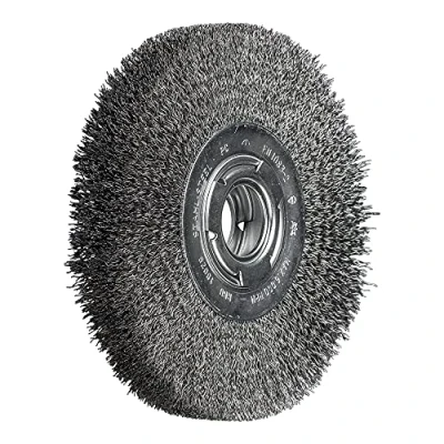 Image of PFERD POS Round Brush Wide Untwisted RBU Diameter 180 x 25 Variable Bore Steel Wire 0.30 43701239 for The Grinding Stand