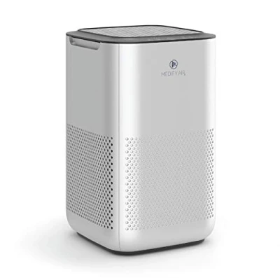 Image of Medify MA 15 Air Purifier with H13 True HEPA Filter 30 sq m Coverage for Allergens, Smoke, Smokers, Dust, Odors, Pollen, Pet Dander Quiet 99.9% Removal to 0.1 Microns Silver, 1 Pack