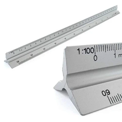 Image of Triangular Scale Aluminum 1: 100, 200, 250, 300, 400, 500, 30cm Long line