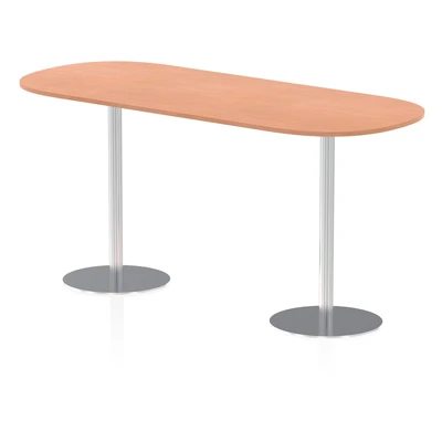 Image of Italia 2400mm Poseur Boardroom Table Beech Top 1145mm High Leg
