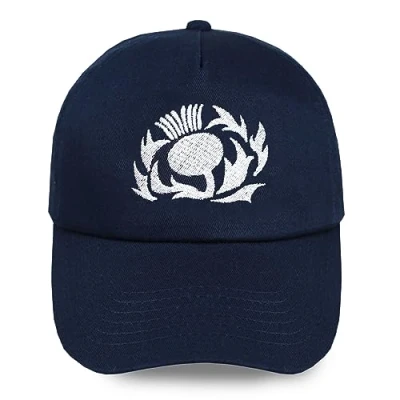 Image of Men&#039;s Scotland Thistle Team Baseball Cap Hat (White Thistle)