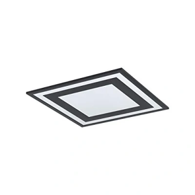Image of Eglo Lighting Savatarila Integrated Led Semi Flush Light Black EG99038