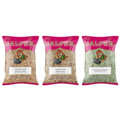 Image of Jalpur Millers Spice Combo Pack Cumin Seeds 100g Coriander Fennel (3 Pack)