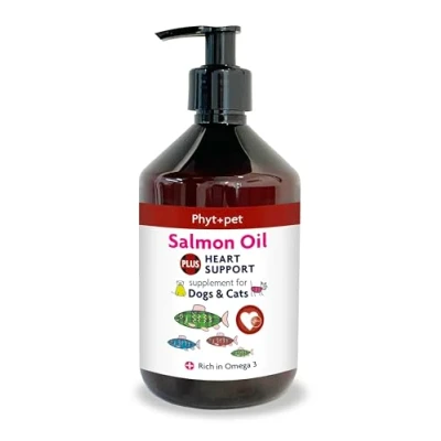 Image of Phytopet Salmon Oil Plus Heart Support 300ml Scottish with Herbal Blend Cariovascual and Circulation For Dogs Cats