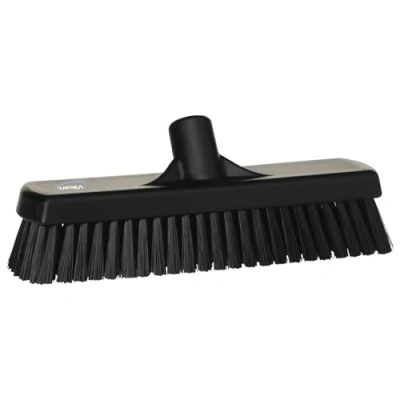 Image of Vikan 70609 Deck Scrub, 11 3/4&quot; Polyester Bristle, Black