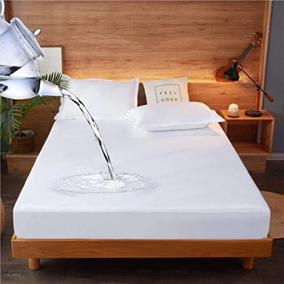 Image of Small Double Waterproof Mattress Protector Fitted Sheet Cover Soft Washable Breathable 120x200cm Bed 30 cm Deep