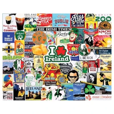 Image of White Mountain I Love Ireland, 1000 Piece Jigsaw Puzzle, Ireland Puzzle