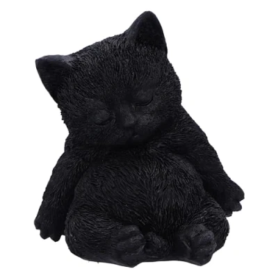 Image of Nemesis Now Daydream 13cm, Resin, Black, Cat Figure, Black Ornament, Collectable Giftware, Cast in the Finest Expertly Hand Painted