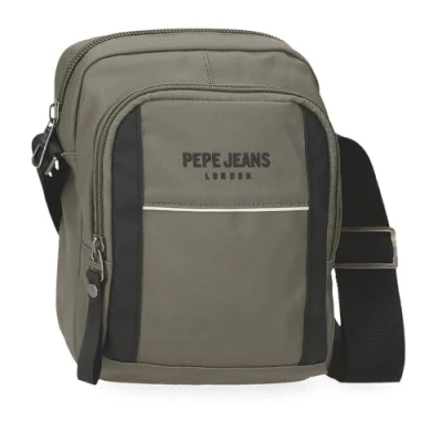Image of Pepe Jeans Dortmund Shoulder Bag Medium Green 17x22x7.5cm Polyester by Joumma Bags Bags, Green, Crossbody
