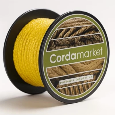 Image of Cordamarket Driza Dyneema 3 mm, Unisex Adult Rope, Yellow (Yellow), mm to 15 mts