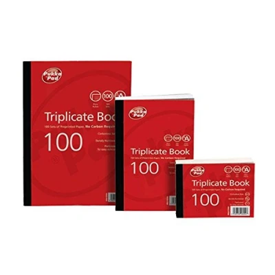 Image of Pukka Pads 105x130mm Plain Ruled Triplicate Book (Pack of 5)