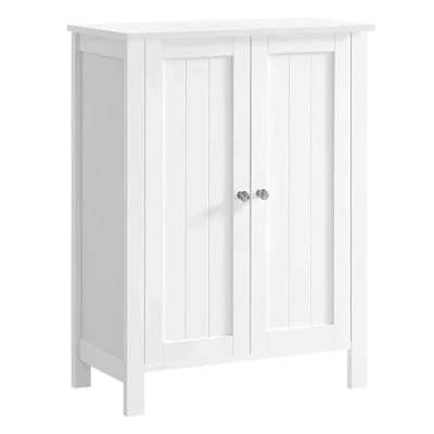 Image of VASAGLE Freestanding Bathroom Floor Storage Cabinet, Cupboard, Unit, with 2 Adjustable Shelves, 30 x 60 80 cm, White BCB60W