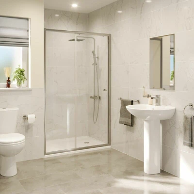Image of Hydrolux Sliding Shower Door 1000mm 4mm