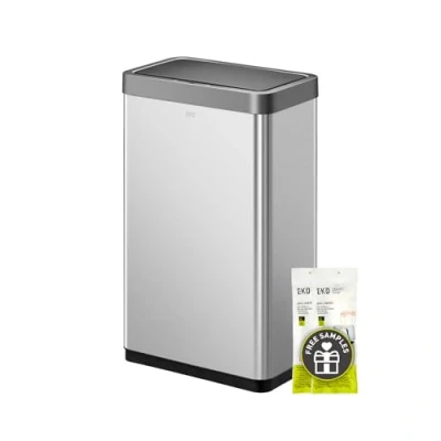 Image of EKO Mirage X 80 Liter / 21.1 Gallons Motion Sensor Trash can, Brushed Stainless Steel