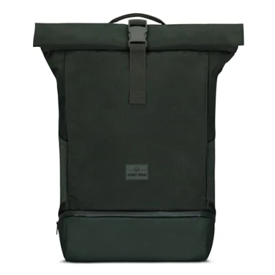Image of Johnny Urban Roll Top Backpack Women &amp; Men Dark Olive Allen Large Rucksack for School, University, Work Laptop Compartment 16 Inch Water Repellent