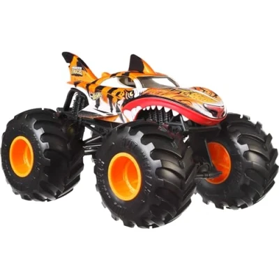 Image of Hot Wheels Monster Trucks, Oversized Truck, 1:24 Scale Die Cast Toy Truck with Giant and Cool Designs, JDR02