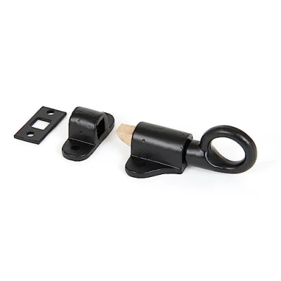 Image of From The Anvil Black Fanlight Catch with Two Keeps