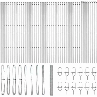 Image of vidaXL Hexagon Fence 1.5x100 m Galvanised Steel