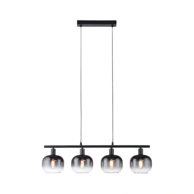 Image of Zea Bar Pendant Ceiling Light Black 4xE14