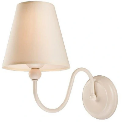 Image of Bouli Wall Lamp With Shade Fabric Shade, White, 1x E27