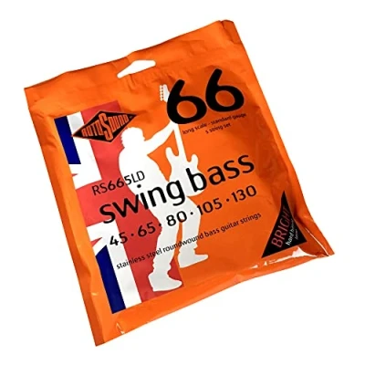Image of Rotosound Stainless Steel Standard Gauge Roundwound Bass Strings (45 65 80 105 130), RS665LD