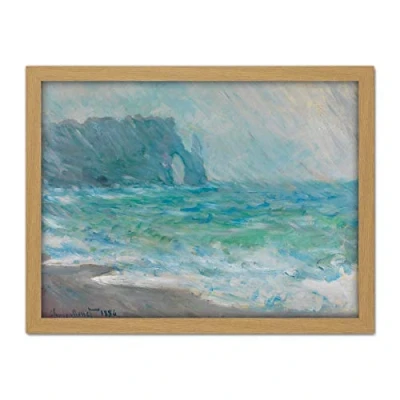 Image of Claude Monet Regnvaer Etretat Large Framed Art Print Poster Wall Decor 18x24