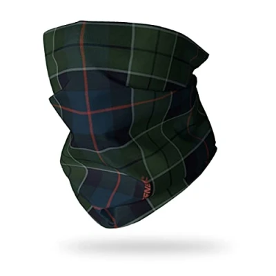 Image of Ruffnek Scottish &#039;Hunting&#039; Tartan Print Multifunctional Headwear Neck warmer Snood Tube for men, women and children