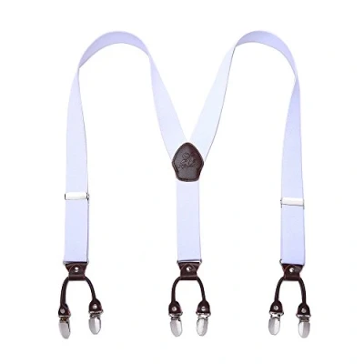 Image of KANGDAI Mens Braces Y Style One Size Adjustable Suspenders Trouser Salopette Strong Metal Clips