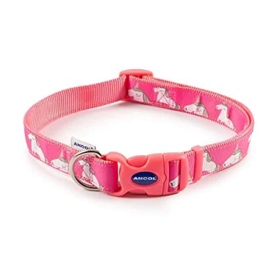 Image of Ancol Patterned Collection Unicorn Collar. Size 5 9 to fit neck circumference 45 70cm