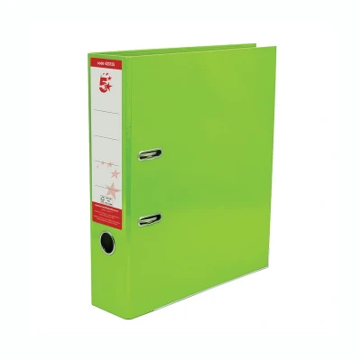 Image of 5 Star Office Lever Arch File 70mm Spine A4 Green (Pack of 10)