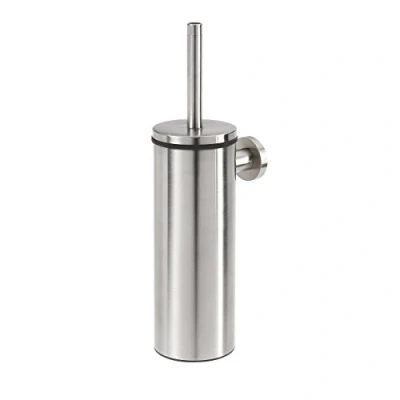 Image of Tiger Boston Toilet Brush and Holder, Stainless Steel Brushed, 9.3 x 35.6 12.6 cm