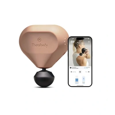 Image of Theragun Mini Massage Gun Handheld Deep Tissue Percussion &amp; Compact Personal Massager, Portable Muscle Pain Relief in Neck, Back, Leg, Hand, Shoulder and Foot (Desert Rose 2.0)