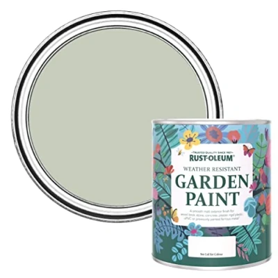 Image of Rust Oleum Light Green Mould Resistant Garden Paint in Matt Finish Aloe 750ml